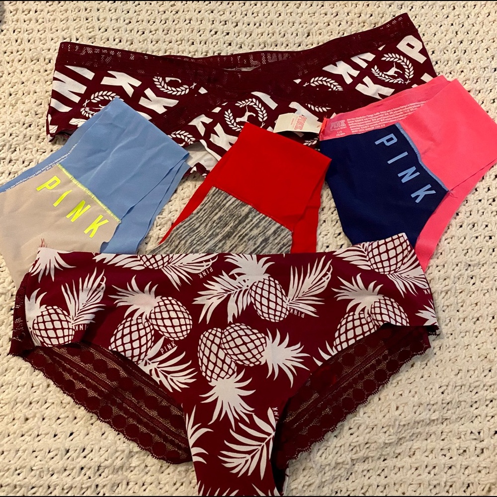 SOLD ✔️VS PINK cheekster panties lot of 5 so L